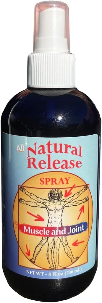 Natural Release Muscle & Joint Spray for Human - for Sore Back / Knees / HIPS, Night Cramps, Aches, Strains, Discomfort - Szybkie aktorstwo, Menthol Free (8 oz)