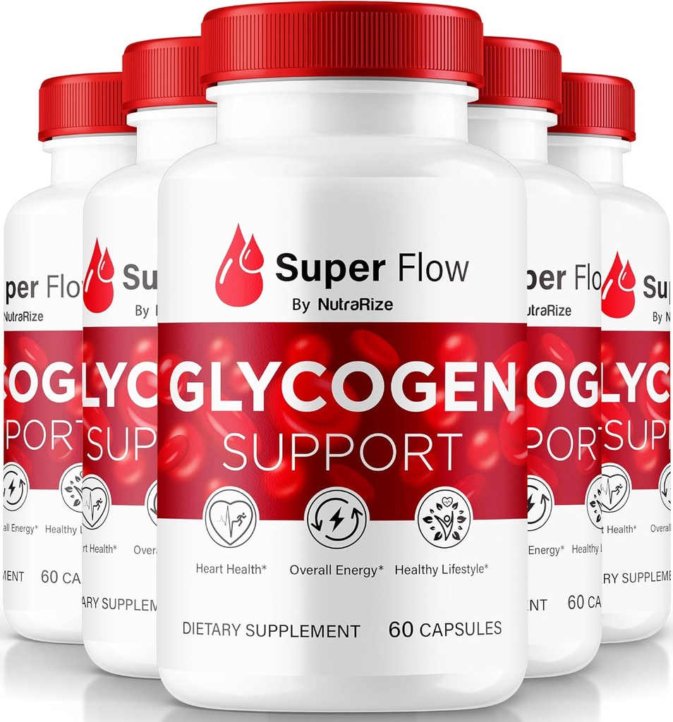 (5 opakowań) Super Flow Glycogen, SuperFlow Glycogen Support Capsules, Super Flow Glyco Optimizer, Oficjalny Super Flow Glyco Optimizer Caps, Super Flow Detox Cleanse, Super Flow Glicol (300 kapsułki)