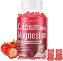Gummy cynku wapnia i witaminy D3, B6, B12, immunologiczne i wspomagające zdrowie kości suplement magnezu wapnia dla kobiet, bezcukrowy Wegan Strawberry Flavor 90 Liczby