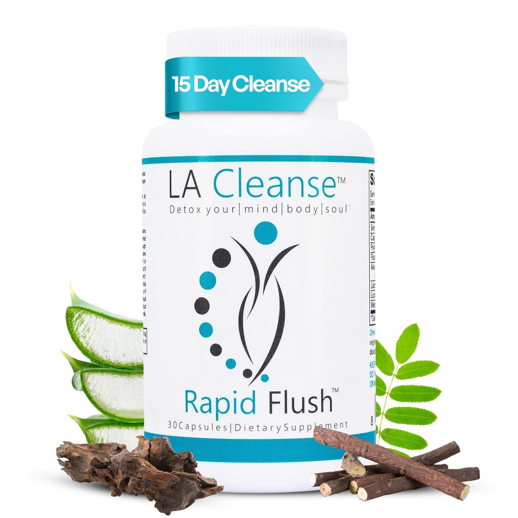 15 Day Cleanse and Detox - Szybki Flush 15 Day Gut Cleanse for Detox, Colon Cleanse, Colon Broom Gut Support - Wzmocnienie trawienia z Cascara Sagrada, Senna Leaf, Pyllium Husk - Kapsułki 30
