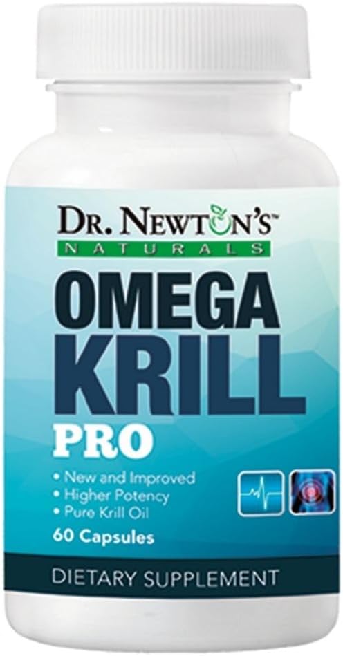 Dr Newton 's Naturals OmegaKrill Pro EPA & DHA, Omega 3, Bristine Krill Oil - Mózg, Łączniki, Oczy - 60 Softgels