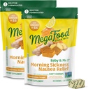 MegaFood Baby & Me Prentatal porannej choroby ulgi, Ginger Chews, z witaminą B6, Made Without 9 Allergens żywności, Honey Lemon Ginger Flavor, 30 Chews (Pack of 2)