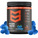 MTN OPS Yeti pre- Workout proszku napój energetyczny z kreatrą, 200mg kofeiny i BCAA z Beta Alanine, 30- Serving Tub, Blue Malina