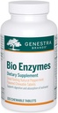 Genestra Brands Bio Enzymy 124; Kompletna formuła enzymów pokarmowych w tabletkach do żucia 124; 100 Tabletki do żucia 124; Naturalny aromat mięty pieprzowej