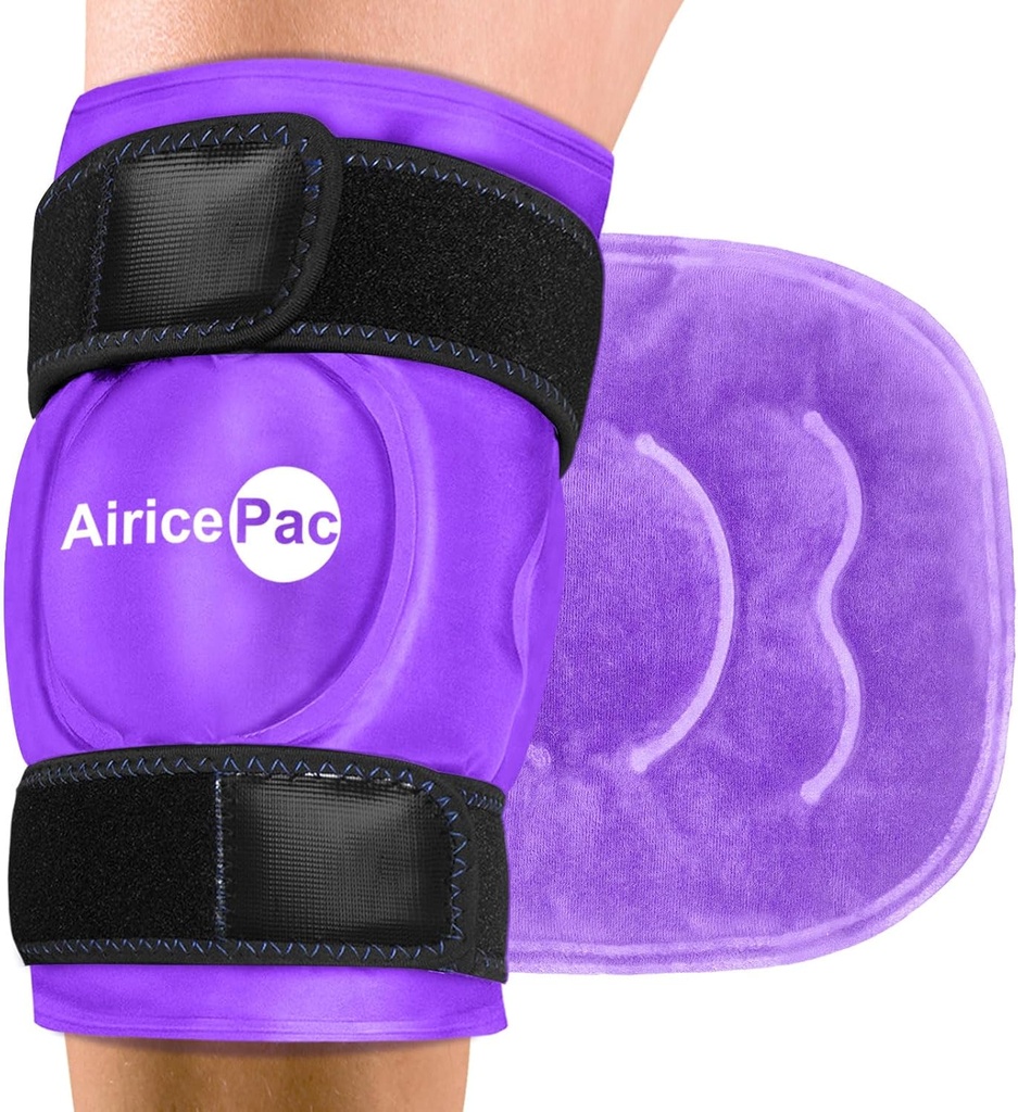 Ice Pack for Knee Pain Relief, wielokrotnego użytku żel Ice Wrap dla urazów, Obrzęki, Chirurgia zamiany kolana, Cold Compress Therapy dla zapalenia stawów, Meniscus Tear i ACL, Purpurowy