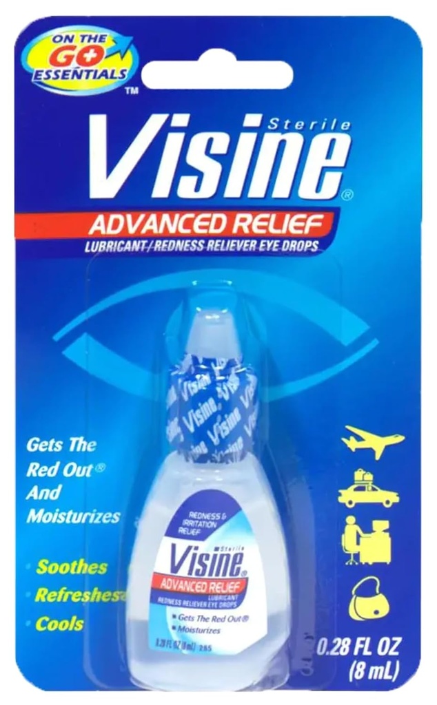 Visine Red Eye Hydrating Comfort Resness Relief and Lubricant Eye Drops to help Moisturize and Relieve Red Eyes 0.28 fl. oz