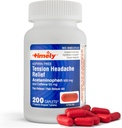 Czas - 200 Kapsułek - Ból głowy i ból Reliever z Acetaminofen 500 mg i Kofeina 65 mg Dodatkowa siła dla głowy, Szyja, Ramię i Ból ciała Reliever, Aspiryna Free - Made in USA