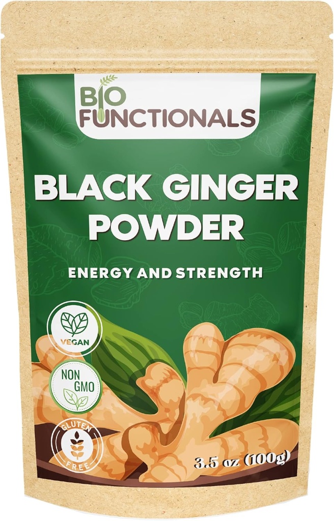 Czarny Imbir Powder (3.5 Oz) Thai Black Ginger Powder Kaempferia Parvifora. Promocje energii i staminy