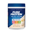 Pure Protein All- In- One Powder, Vanilla - Serwatka i Kolagen, Wysokie włókno, Witaminy, Nie dodawany cukier, Nie-GMO, Gluten- Free, 1.25lb