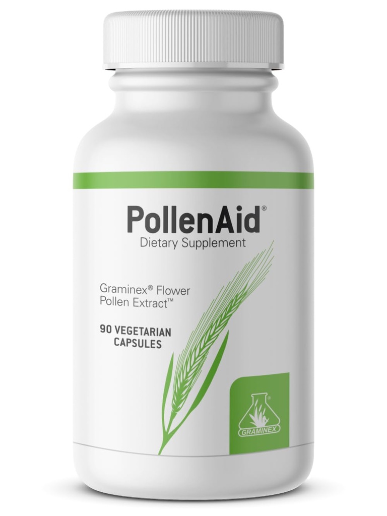 Graminex Pollenaid Prostate Supplement: Wszystkie Naturalne Prostate Support for Bladder Control & Urnanal Tract Health, Rye Pollen Extract Made in USA, 90 Kapsułki wegetariańskie