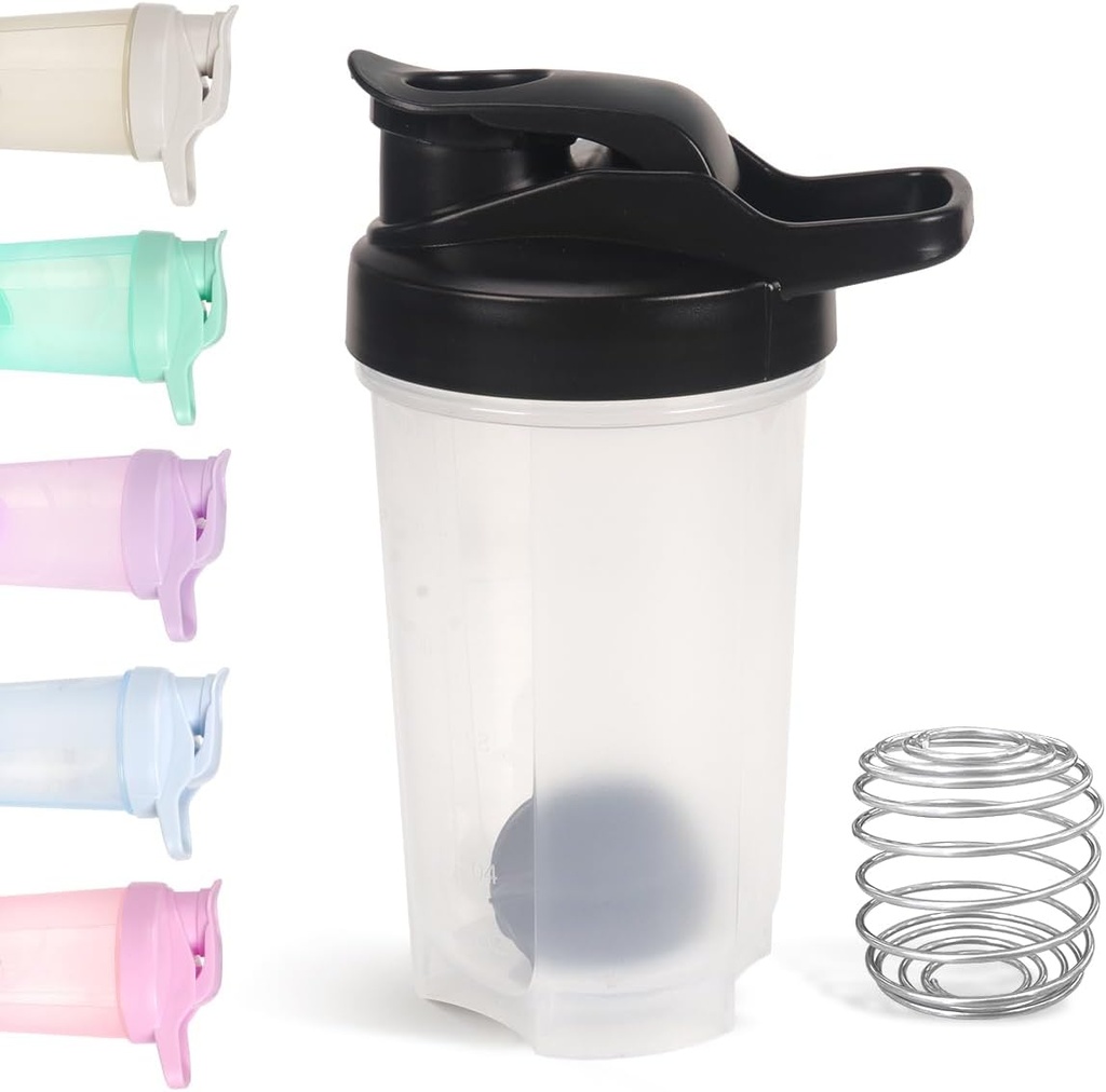 D.Y.A 16oz Shaker Butelka Beyond Leak Proof Sports Shaker Cups for Protein Shakes Beyond Shaker Butelka na przedtreningi i podróż Aby przejść BPA Free & Easy Clean Protein Shaker Butelka, Black