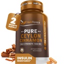 Herbtonika Czysty Ceylon Kapsułki cynamonowe 124; System immunologiczny, Zdrowe Zarządzanie Wagą 124; Non-GMO, Gluten Free 124; 1500 Mg - 120 Kapsułki