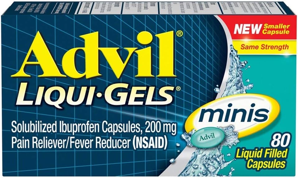 Advil Liqui- żele miniaturowe, 80 kapsułek na butelkę (5 butelek)