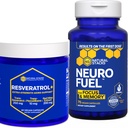 Stacks NATURAL NeuroFuel & Resveratrol + Suplement Pasek - Pomaga Focus, Pamięć i Zdrowy Mózg Starzenie * - 135 Kapsułki