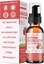 Magnezu Glicynian ciecz Spray z cytryną, tlenek i jabłczan, Magnez z całą witaminą, L- Theanina, D3K2, B6 dla serca, Kurcze nóg, Mięśnie i Sugar- Bez truskawek Flavor, 2 Fl Oz