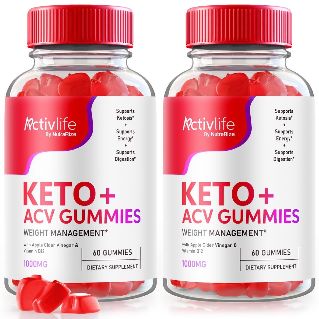 NutraRize (Opakowanie 2 Gummies ActivLife Keto + ACV do zaawansowanej utraty wagi, zaawansowana formuła, recenzje (120 Gummies)