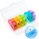 Sukuos Big Weekly Pill Organizator 2 razy dziennie, Codziennie Pill Box 7 Dzień Łatwy do otwarcia z podwójną ochroną, AM PM pill Case for Medicine / Witamina / Olej rybny / Suplementy (Glitter Clear)