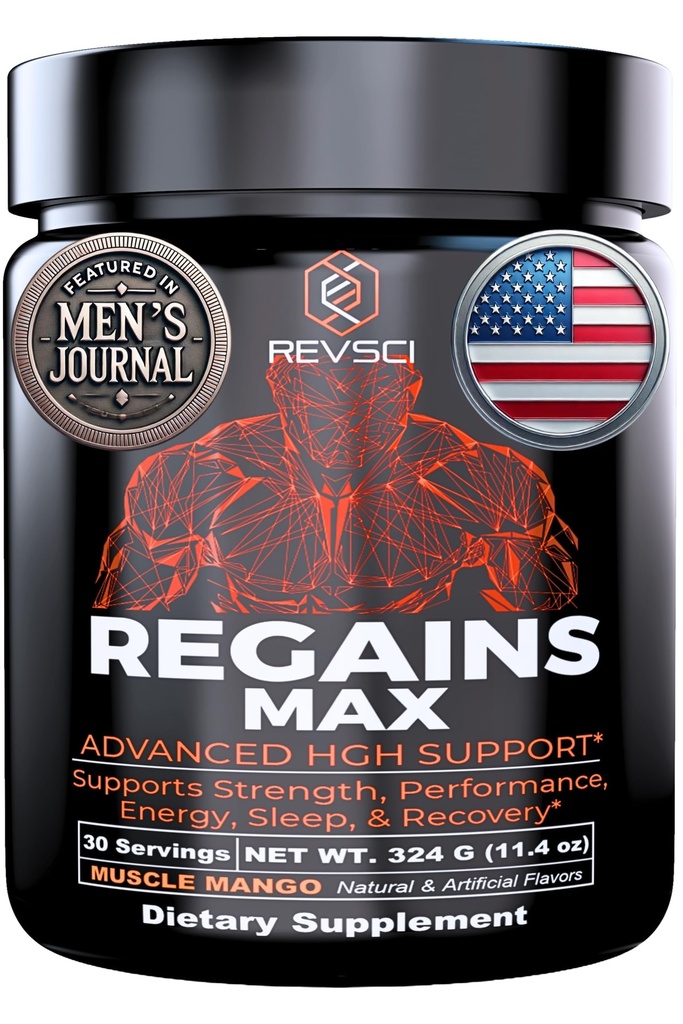 HGH Suplementy dla mężczyzn i kobiet, RevSCI Regains Max Amino Acids Supplement, Post Workout Recovery Powder, Anaboliczne Odzyskiwanie mięśni i Muscle Builder dla mężczyzn, HGH Human Growth Hormon Booster Supplement