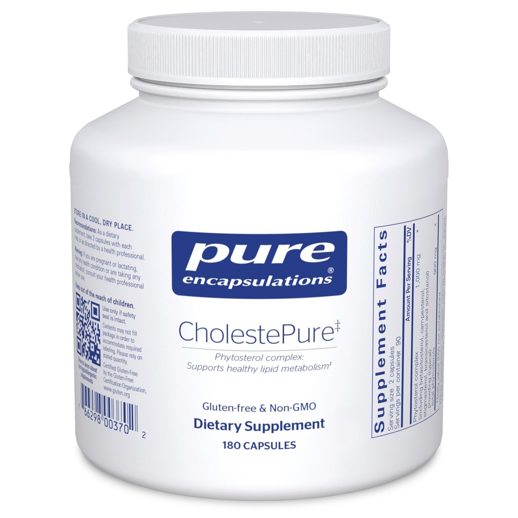 Pure Encapsulations CholestePure | Supplement to Support Cardiovascular Health, Enzyme Function, and Lipid Metabolism* | 180 Capsules