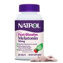 Natrol Melatonina 10mg Szybko Rozpuścić tabletki - Truskawki Flavor, 200 Hrabia, Wsparcie snu, Szybko Rozpuścić Melatonina dla dorosłych, 200- Day Supply