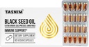 Tasnim Black Seed Oil Organic Cold Pressed kapsułki 100% Czysty Cold- Pressed Black Cumin Nasienie Nigella Sativa dla wsparcia immunologicznego, Joint Comfort i witalność