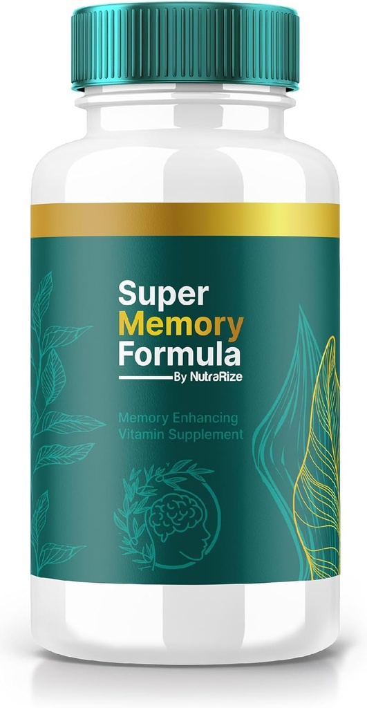 NutraRize Super Memory Formuła - Codzienne Wsparcie Kapsułki z zbalansowanym mieszanką dla ostrości, Alertywność i Codziennie Sharpness 124; Just 2 Easy- to- Weź pigułki dzień (60 Kapsułki)