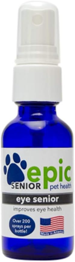 Eye Senior - Wszystkie naturalne płynne suplement spray dla starszych zwierząt domowych - Stop Proces starzenia - Lepszy wzrok - Mist Over Eyes and Put in Food & Water (1 oz)