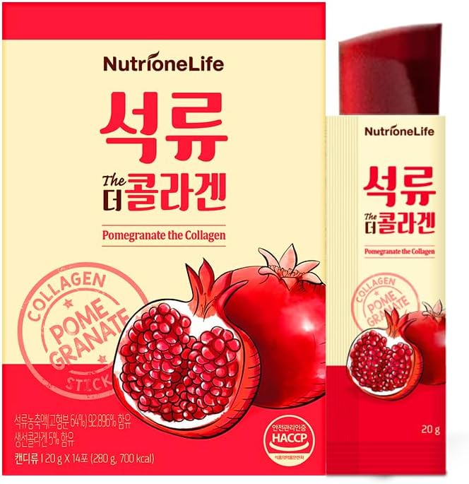 Pomegranat Kolagen Żelka, Koreański Kobieta Przeciwutleniacz 1000mg Niski Kolagen Ryba Żelka, 18579mg Czysty Granat Ekstrakt, Zawiera kwas hialuronowy, Elastin