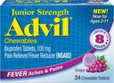 Advil Junior Ibuprofen Tablets, Grape 100 mg, 24 tabletki Każda (Opakowanie po 6)