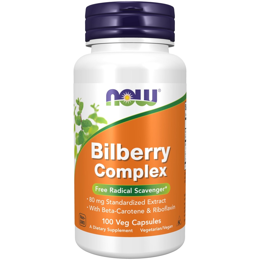 Teraz Foods Supplements, Bilberry (Vaccinium myrtillus) Complex 80 mg z Beta- Karoten & Riboflavin, 100 Kapsułki Veg