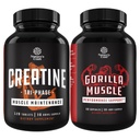 Paleta tabletek Tri fazy twórczej 5g i dodatkowy booster testowy dla mężczyzn - Muscle Mass Gainer i Muscle Recovery Creatine HCL Pyruvate - Natural Energy Supplement with Horny Goat Weed
