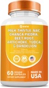 Milk Thistle 3000mg NAC Chanca Piedra 2000mg Beet Root 2000mg Artiduck 2000mg Tudca Dandelion Root 1000mg z Cynk Yarrow Turmeric Repair Supplement Plus Chicory, Suplementy mineralne 60 Count