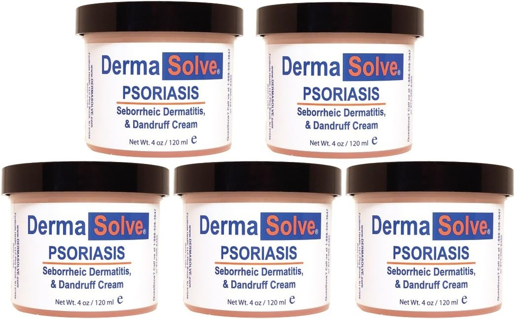 Dermasolve Łuszczyca, Łysienie i krem łupieżu przygotowano do leczenia swędzącej skóry & zapobiec przyszłych zapaleń, aby zapewnić soothing Moisturizing Relief. (4.0 oz.) 5 - Opakowanie