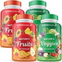 Superfood 180 Owoce i 180 Kapsułki wegetariańskie - Whole Food Natural Superfoods - Utrzymanie poziomów energii, z Aloe Vera - Soy Free (90 Count (Pack of 4))
