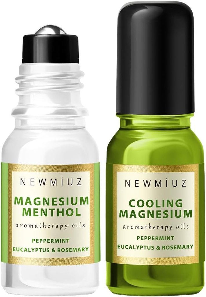 Chłodzenie Magnezu Mieszanka Roll On Pack of 2 - Perfect Selfcare Prezent na urodziny Boże Narodzenie lub Stocking Stuffers