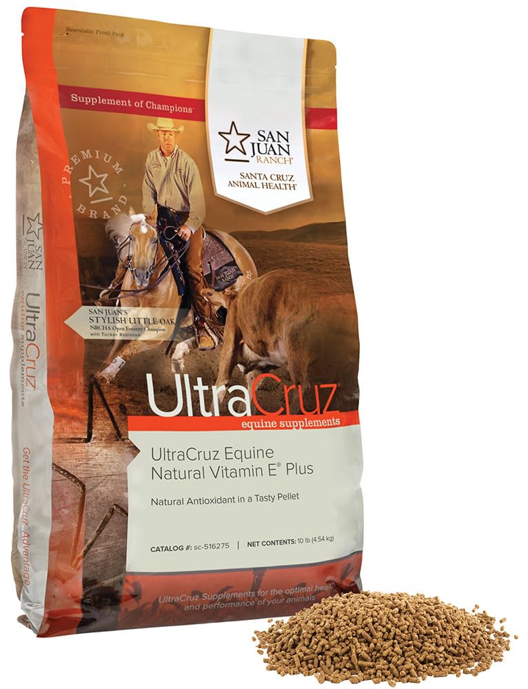 UltraCruz - sc- 516275 Equine Natural witaminy E Plus Suplement dla koni, 10 lb, Pellet (66 Day Supply)