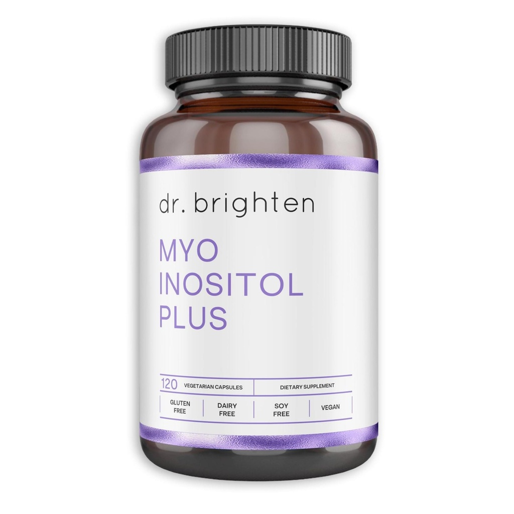 Dr Brighten Myoinositol Plus - Doctor Complicated ratio of Myo- and D- Chiro- Inositol to Support PCOS Sympsions, Hormon Balance, Healthy Ovarian Function, and Regular Menstrual Cycles
