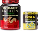 Nutrologia TRIPACT Wegański proszek białkowy, do shakes białka wegańskiego, Masło orzechowe Wanilia (20 Słupki) BCAA Naturalny, Roślina w oparciu BCAA Proszek, Lemoniada Flavor (30 Słupki)