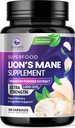 Lions Mane Mushroom Capsules 10,000 mg - Lion 's Mane Supplement Capsules for Memory and Focus Support, Mózg, Immune Health Support, Wegan, Butelled in USA, Lions Mane Mushroom Powder Extract, 120 Count