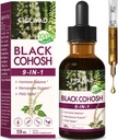 100% Natural Herbal Drops, Black Cohosh Extract for Hormon Balance, Menopauza Wsparcie i PMS Relief. 2oz