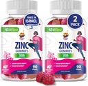 Gummy cynku dla dorosłych - Gummy cynku do żucia dla immunologicznego wsparcia - Potężny naturalny antyoksydant nie- suplement GMO dla dzieci Mężczyźni Kobieta Dorośli