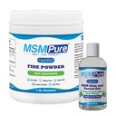 KALA ZDROWIE MSMPUR MSM Pine Powder 1lb i MSM Gel z organicznym Aloe 8oz Bundle