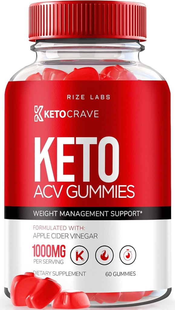 Rize laboratoria Keto Crave Keto ACCV Gummies dla zaawansowanych utraty wagi, Maksymalny suplement siły, Gomitas Recenzje (60 Gummies)