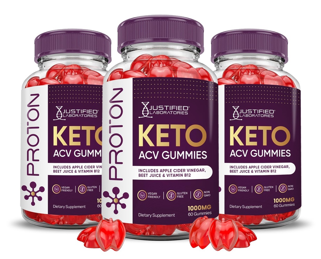 Laboratoria z uzasadnieniem (3 opakowania Proton Protein Keto ACCV Gummies Advanced Formula 1000MG Proton Boost Sok z ziaren ziaren w proszku B12 Vegan Non GMO 180 Gummys
