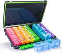 Tygodniowa organizatorka pilek, 7-dniowa skrzynka na pióro (4-Times- A- Day) Przenośna do podróży z moisture- Proof Design Pill case to Pills / Witamina / Olej rybny / Suplementy