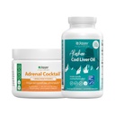 Jigsaw Health Bundle 124; Koktajl nadnerczy, 60 Sług (Jar), i Alaskan Dorsz Olej Wątroby, 180 Softgels