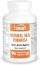 SuperSmart - Natural Skin Formula (Wysoka potencja) - z kwasem hialuronowym, Kolagen, Elastin, Ceramidy, Silica - Hydration skóry & Elastyczność 124; Non-GMO - 90 Kapsułki wegetariańskie