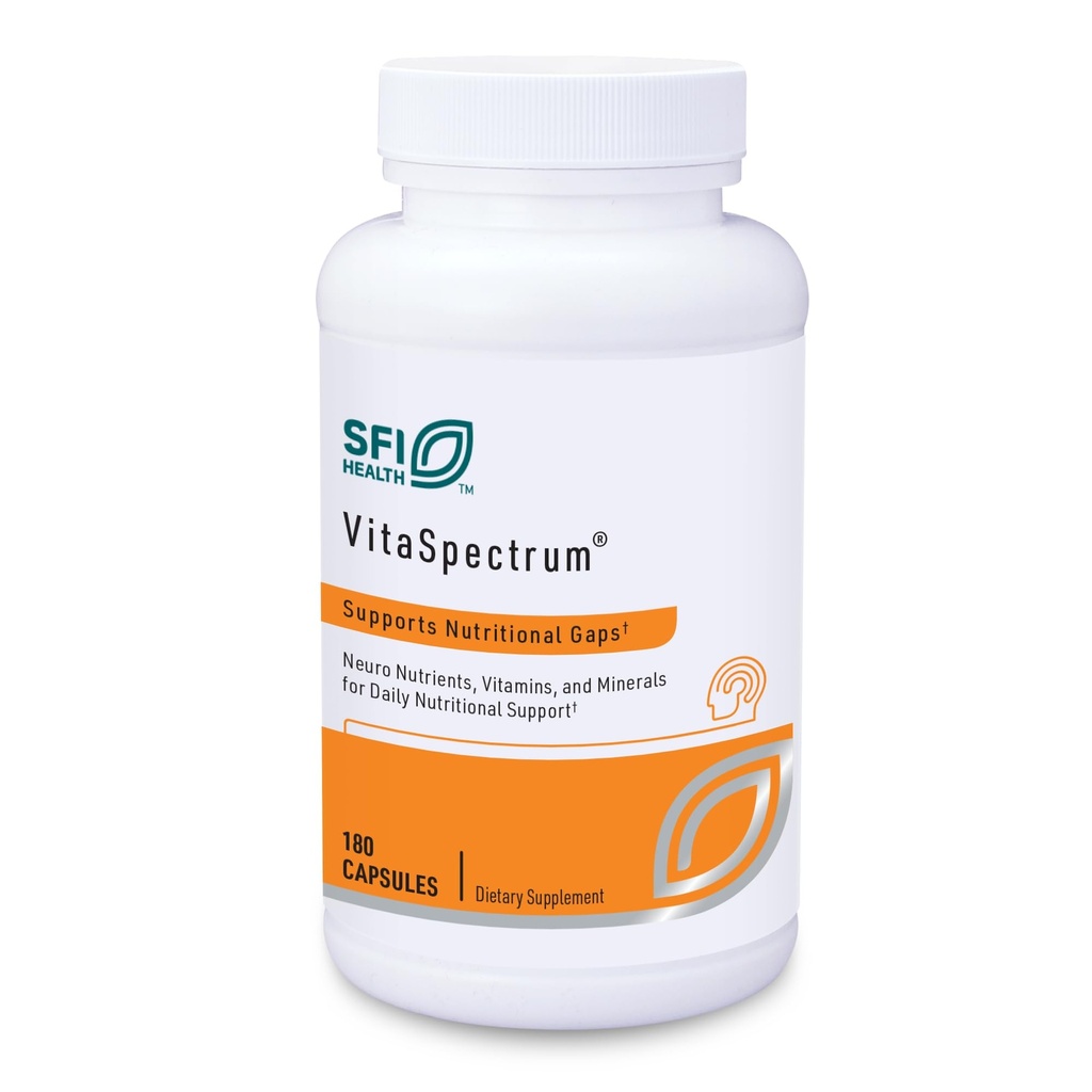 Klaire Labs SFI Health VitaSpectrum kapsułki - Multivitamin dla dzieci z 28 podstawowych składników odżywczych, w tym folianu, B12, B6, przeciwutleniaczy, witaminy E & D3 - bez miedzi lub żelaza, bez glutenu (180ct)