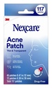 Nexcare Cienki i przezroczysty Trądzik Łata, Pokrywa skóry Absorbs Pus i Olej z Zablokowanych Pores, Wykonane z hydrokoloidu, Tab Umożliwia łatwe usuwanie z Liner - 117 Pimple Patches