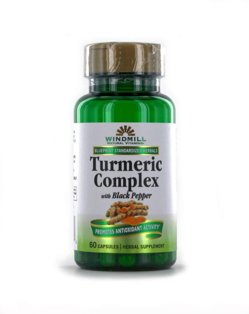 Windmill Turmeric Complex 1500 Mg z Black Pepper kapsułki, 60.0 Hrabia